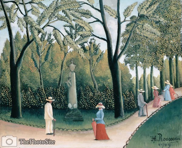 The Luxembourg Gardens. Monument to Chopin Henri Rousseau - Click Image to Close