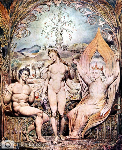 Raphael Warns Adam and Eve William Blake - Click Image to Close