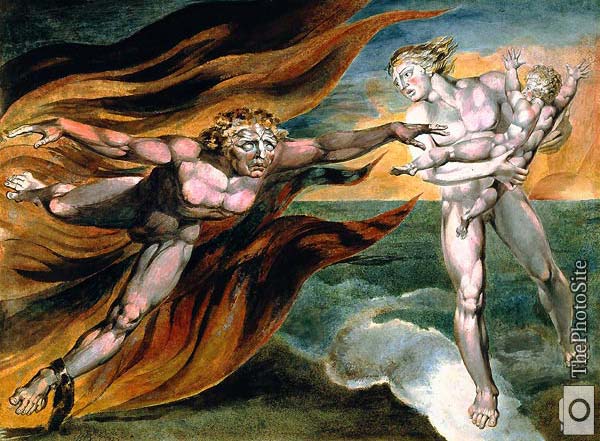 Good and Evil angels by William Blake - Click Image to Close