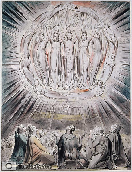 The Annunciation to the shepherds William Blake - Click Image to Close