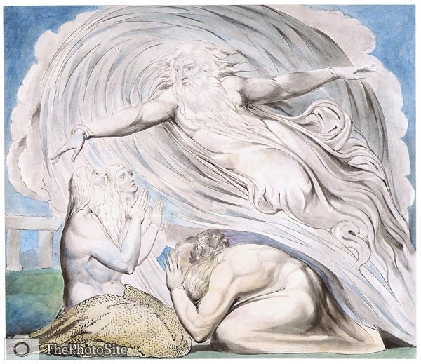 The Lord answering Job out of the whirlwind William Blake - Click Image to Close