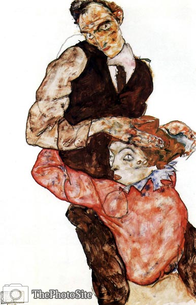 Lovers Egon Schiele - Click Image to Close