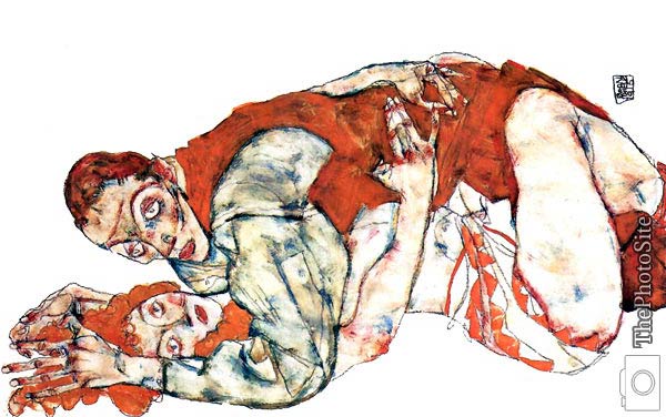 Love act, study Egon Schiele - Click Image to Close