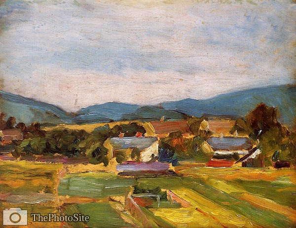 Landscape in Lower Austria Egon Schiele - Click Image to Close