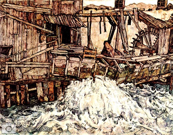 Old mill Egon Schiele - Click Image to Close
