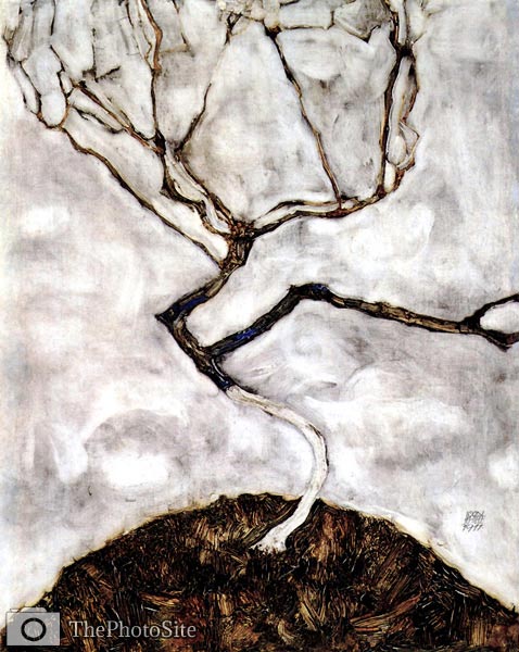 Small tree in the late autumn Egon Schiele - Click Image to Close