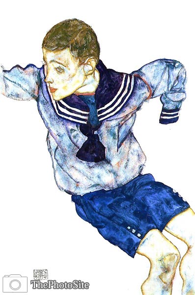 Boy in a Sailor Suit Egon Schiele - Click Image to Close