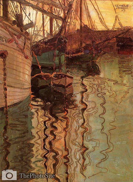Harbor of Trieste Egon Schiele - Click Image to Close