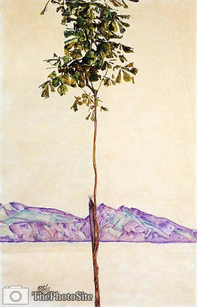 Little Tree aka Chestnut Tree at Lake Constance Egon Schiele - Click Image to Close