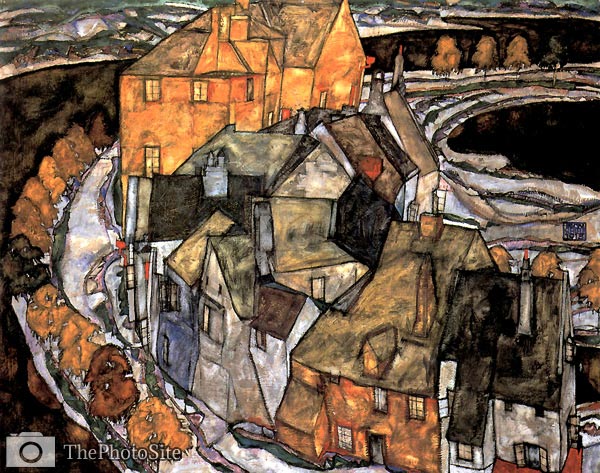 The house elbow or island city Egon Schiele - Click Image to Close