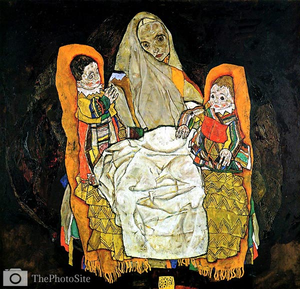 Mother with Two Children Egon Schiele - Click Image to Close