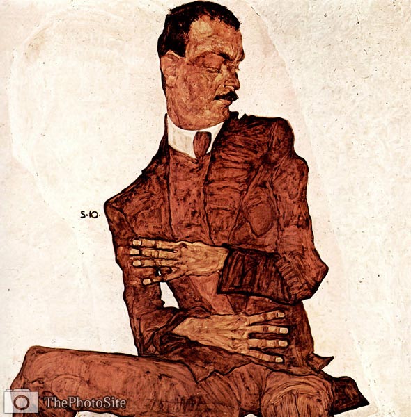 Portrait of arthur roessler Egon Schiele - Click Image to Close