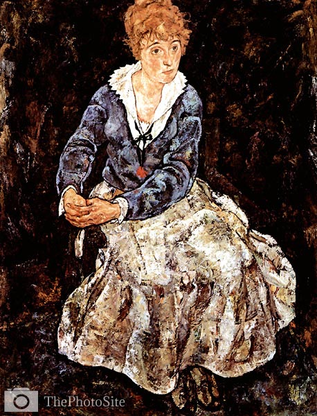 Portrait of edith schiele sitting Egon Schiele - Click Image to Close