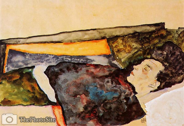 The Artist's Mother, Sleeping Egon Schiele - Click Image to Close