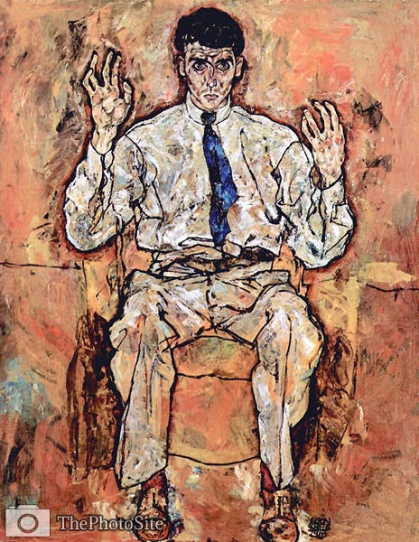 Portrait of Albert Paris von Gutersloh by Egon Schiele Egon Schi - Click Image to Close