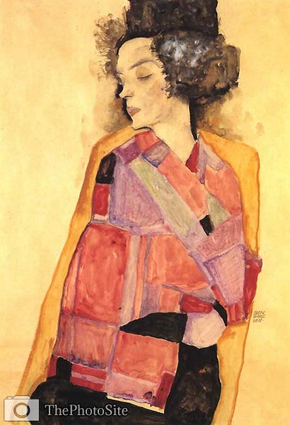 Portrait of the dreaming Gerti Schiele Egon Schiele - Click Image to Close