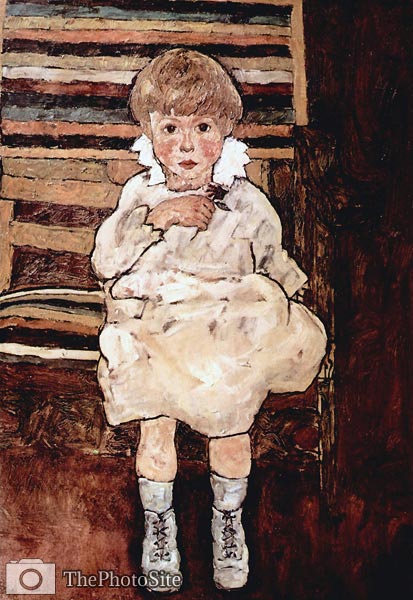 Sitting child Egon Schiele - Click Image to Close