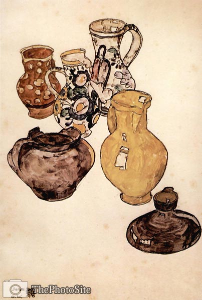 Earthenware, ceramic pottery Egon Schiele - Click Image to Close