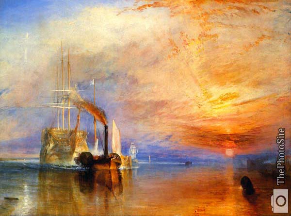The Fighting Temeraire tugged to her last Berth to be broken up - Click Image to Close
