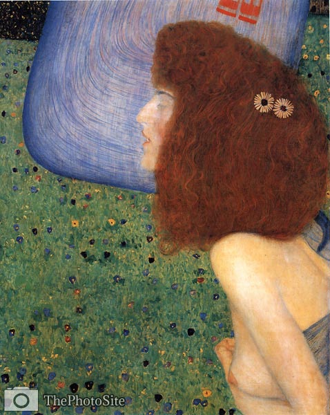 Girl With Blue Veil Gustav Klimt - Click Image to Close