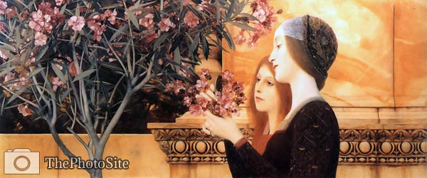 Two Girls With An Oleander Gustav Klimt - Click Image to Close
