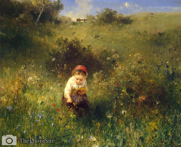 Girl in a Field, 1857 Giuseppe Arcimboldo - Click Image to Close