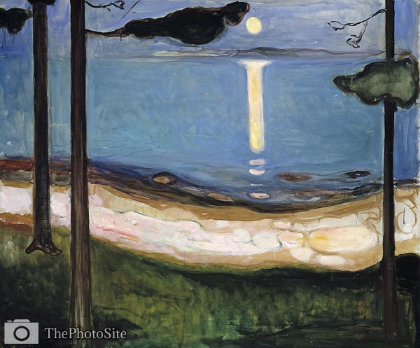 Moonlight, 1895 Edvard Munch - Click Image to Close