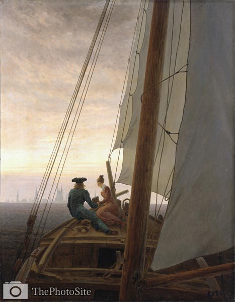 On a Sailing Ship Caspar David Friedrich - Click Image to Close