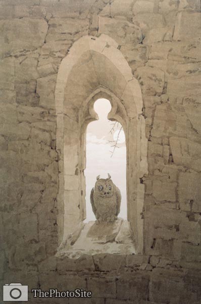 Owl in a Gothic Window Caspar David Friedrich - Click Image to Close
