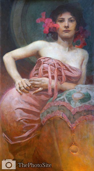 Portrait of a Lady Alphonse Mucha - Click Image to Close