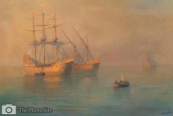 The Arrival of Columbus Ivan Aivazovsky - Click Image to Close