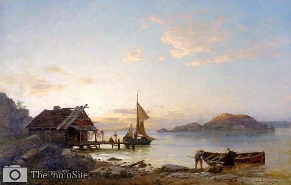 Evening on the Coats Camille Felix Bellanger - Click Image to Close