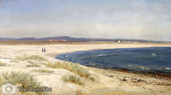 People on a beach Amaldus Nielsen - Click Image to Close