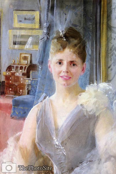 Portrait Of Edith Palgrave Edward In Her London Residence Anders - Click Image to Close