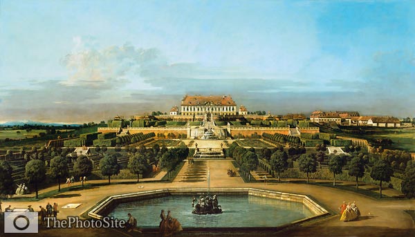 The Schloss Hof, Garden Side Bernardo Bellotto - Click Image to Close