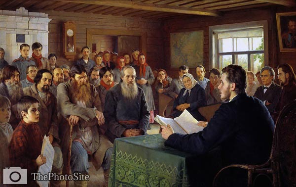 Sunday reading in Rural Schools Nikolai Bogdanov-Belsky - Click Image to Close