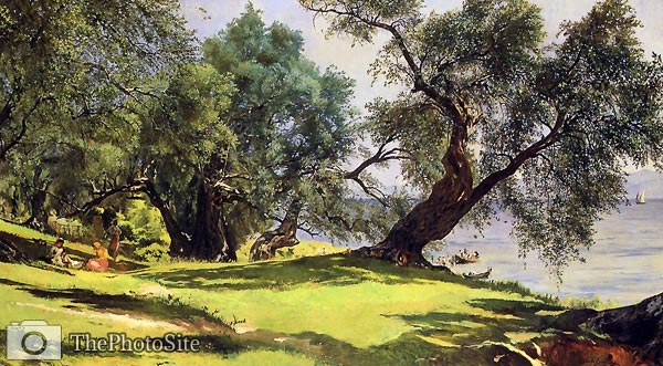 Olivegrove in Corfu Frank Buchser - Click Image to Close