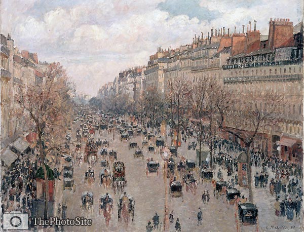 Boulevard Montmartre in Paris Camille Pissarro - Click Image to Close
