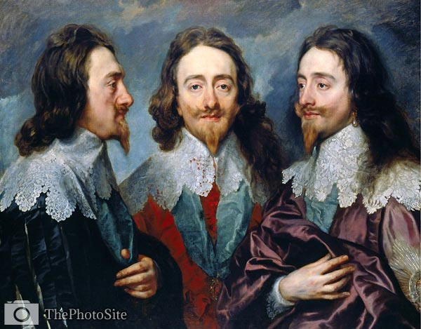 Charles I in three positions Anthony van Dyck - Click Image to Close