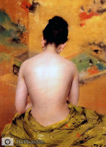 Back of a Nude William Merritt Chase - Click Image to Close