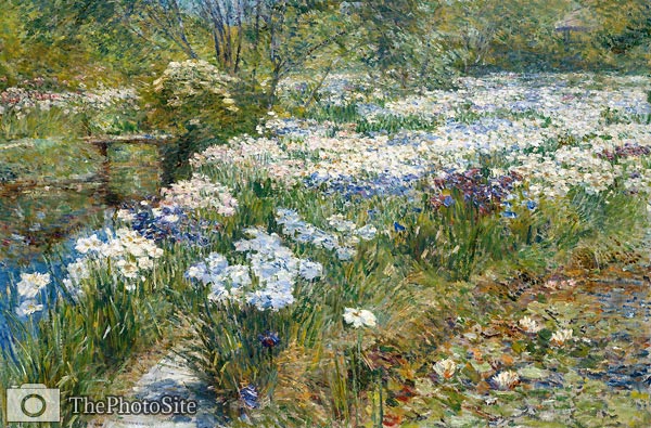 The Water Garden Childe Hassam - Click Image to Close