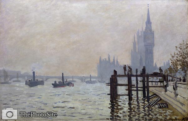 The Thames below Westminster Claude Monet - Click Image to Close