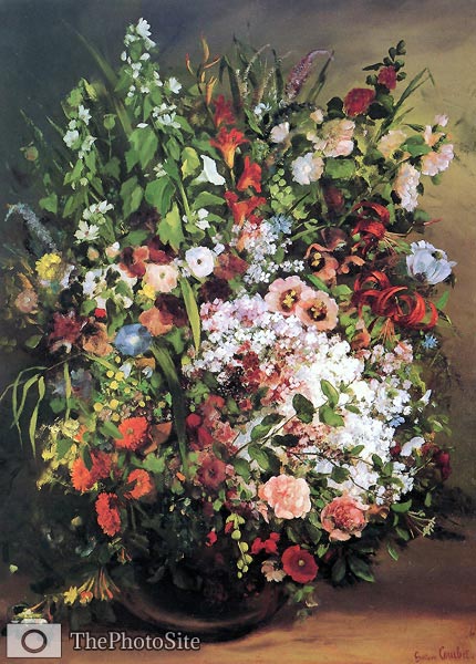 Flowers in a vase Gustave Courbet - Click Image to Close