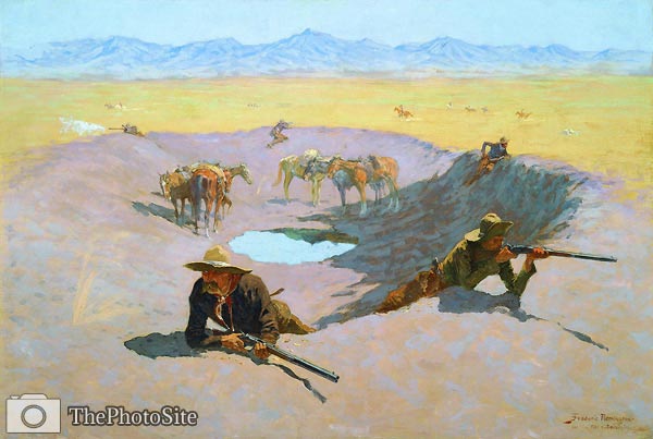 Fight for the Water Hole Frederic Remington - Click Image to Close
