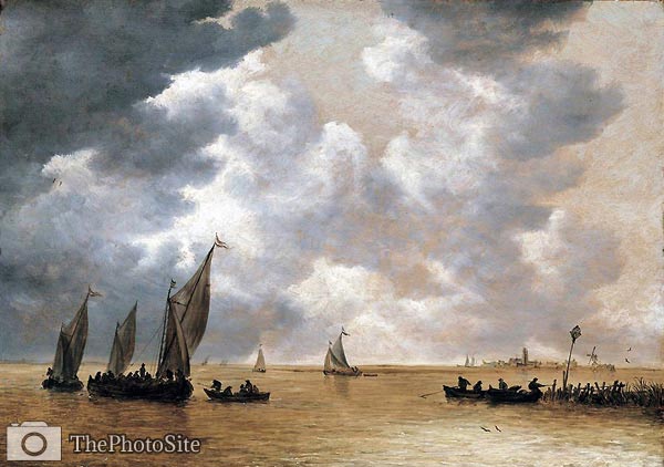 An Estuary Scene Jan Van Goyen - Click Image to Close
