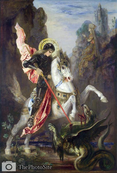 Saint George and the Dragon Gustave Moreau - Click Image to Close