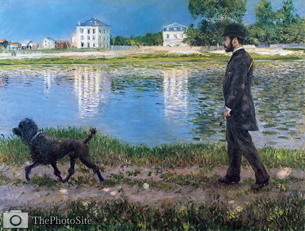 Richard Gallo and his Dog at Petit Gennevilliers Gustave Cailleb - Click Image to Close