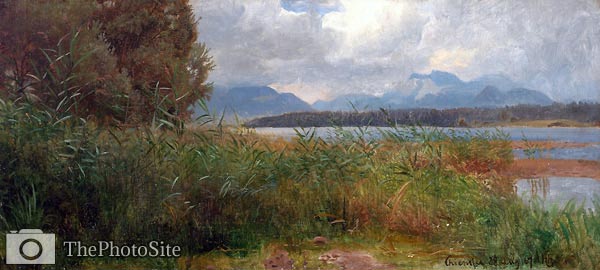 Sivstudie, Chiemsee Hans Gude - Click Image to Close