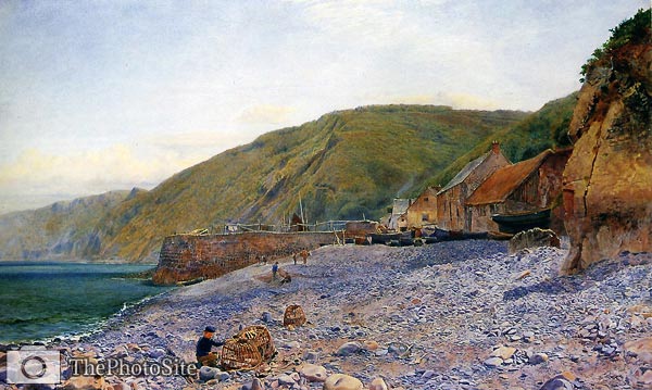 Among the Shingles at Clovelly Charles Napier Hemy - Click Image to Close
