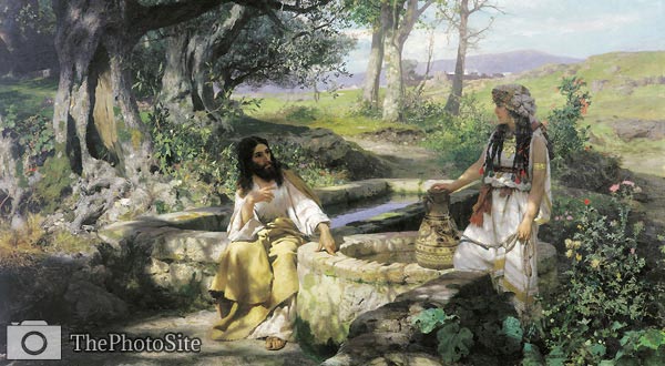 Christ and the Samaritan Woman at the Well Henryk Siemiradzki - Click Image to Close
